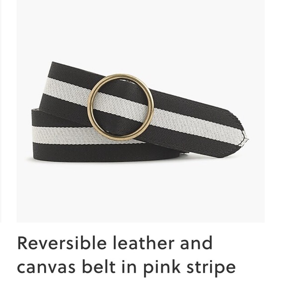 J. Crew Reversible leather and canvas belt - Picture 2 of 3